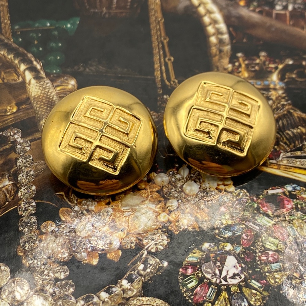 Vintage logo Givenchy ‎ Earrings clip on 1980
